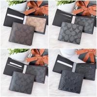 ราคา พร้อมส่งแท้% Coach Compact Id Wallet In Signature Canvas [กระเป๋าสตางค์ผู้ชายแบบมีไส้] (18936813277)