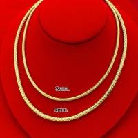 ราคา สร้อยทอง สร้อยคอทอง สวยเหมือนจริง ลายกระดูกงูกลมเปีย น้ำหนัก1,2 ยาว24นิ้ว ทองโคลนนิ่งเหมือนแท้ 0386 (27473816402)