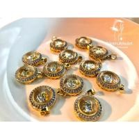 ราคา จี้กังหัน 12 ปีนักษัตร ล้อมเพชรสวิส cz. ตัวนักษัตรหมุนได้ หน้าปัดกระจก 12 เหลี่ยมตามหลักฮวงจุ้ย ใส่เสริมดวงปีเกิด✨ (11724560087)
