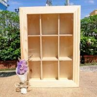 ราคา กล่องไม้สน 9 ช่อง ฝากระจก ขนาด 7 x 10 นิ้ว (925905137)