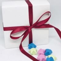 ราคา ⭐️ดาวพับสีพาสเทลพร้อมกล่องสีขาวผูกโบว์แดง+แถมเม็ดโฟม1ถุง ดาวจำนวน70ดวง⭐️ (4351208790)