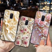 ราคา เคส Samsung A8 2018 / A8 Plus / A8+ พิมพ์ลายดอกไม้หรูหรา สวยงาม คุณภาพ (52354525691)
