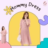 ราคา ชุดเดรสคลุมท้องแม่ตั้งครรภ์พลีทสีชมพู (13740363798)