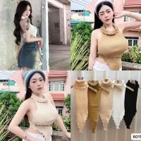 ราคา เสื้อคอเต่าโชว์หลังเว้าแขนเว้าเอวเสื้อไหมพรมฟรีไซส์แบบเซ็กซี่น่ารัก (19469866496)