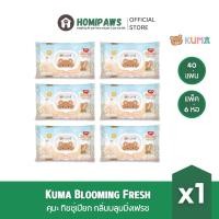 ราคา [แพ็ค 6] Kuma Blooming Fresh ทิชชู่เปียกคุมะ กลิ่นบลูมมิ่งเฟรช ปราศจากแอลกอฮอล์ 40 แผ่น/ห่อ x6 (41604618152)