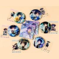 ราคา 6 ชิ้น/ล็อตเกม Pin อะนิเมะเข็มกลัด Wanderer Everlast Lord of Arcane Wisdom การ์ด PVC โปร่งใส 75 มม. Badge กระเป๋าเป้สะพายหลังตกแต่งของขวัญวันเกิด (26335228827)