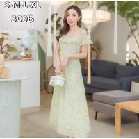 ราคา เดรสยาว เปิดไหล่ งานป้าย nida (22628906440)