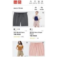 ราคา กางเกงขาสั้น มือสอง uniqlo relaco (23700553368)