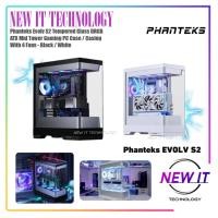 ราคา Phanteks Evolv S2 กระจกนิรภัย DRGB ATX Mid Tower Gaming PC Case / Casing พร้อมพัดลม 4 ตัว - สีดํา / สีขาว (48552284488)