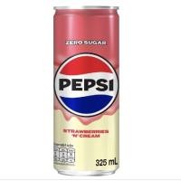 ราคา Pepsi เป๊ปซี่ไม่มีน้ำตาลสตรอเบอร์รี่แอนด์ ครีม 325มล. อย. ไทย (53606068830)