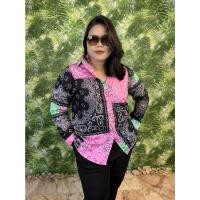 ราคา FREE SIZE(รอบอก38-46)เสื้อเชิ้ตคนอ้วน ชุดทำงานสาวอวบ โอเวอร์ไซส์-QINYMSTORE (12575317891)