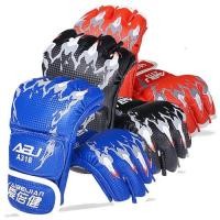 ราคา นวมซ้อมมวยแบบตัดปลายนิ้ว นวมชกมวย นวมต่อยมวย นวมซ้อมมวย นวมมวยไทย (571133544)