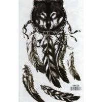 ราคา Tattoo ลาย หมาป่า Fox ขนนก Feather แท็ททู สติกเกอร์ (1143785)