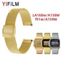 ราคา Yifilm Milanese สายนาฬิกาข้อมือ สเตนเลส โลหะ สําหรับ Casio A159 A158W A168 f91w B640 650 A500 (23244092959)