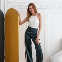 ราคา CHICAGO PANTS กางเกงขากระบอกสีเขียวgucci (2280159233)