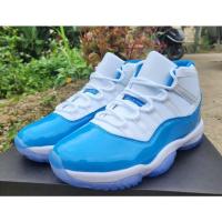 ราคา ของแท้ 100% Jordan air Jordan11 Casual All-Match Retro รองเท้าบาสเก็ตบอลสีขาวสีฟ้า Pi สีดําสีแดง Matte Grey aj (26094262232)