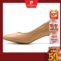 ราคา [Size 36-40] Pierre Cardin รองเท้าผู้หญิง รองเท้าส้นสูง นุ่มสบาย ผลิตจากหนังแท้ สีน้ำตาลอ่อน รุ่น 26WD422 (10723980546)