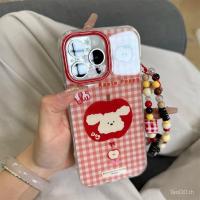ราคา เคสโทรศัพท์ที่เข้ากันได้กับ iPhone 7 8 X XS XR XSMAX 11 12 13 14 15 16 Pro Max Plus เคสนุ่มลายตารางสีแดงสำหรับลูกสุนัข ปกป้องเต็มรูปแบบ กันกระแทก เคสป้องกัน EYD5 (24695542985)
