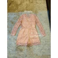 ราคา จั้มสูทลูกไม้สีชมพู จั้มสูทขาสั้น งานป้ายWidelia-L (22116920311)