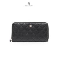 ราคา [ของแท้] CHANEL ZIPPY CLASSIC LONG BLACK CAVIAR GHWมีใบรับประกัน ตรวจสอบได้ทุกใบ ✅ (46453778466)