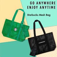ราคา ⭐️พร้อมส่ง⭐️ NEW!! STARBUCKS® Mesh tote bag กระเป๋าตาข่าย ของแท้ 100% (สีดำ) (10758138242)
