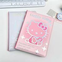 ราคา ใหม่สําหรับปี 2026 HelloKitty Laser Soft Leather Notebook A5 Hello Kitty PU Leather Color Page Inner Page Student Handbook Collection Notebook20251229 (57753888870)
