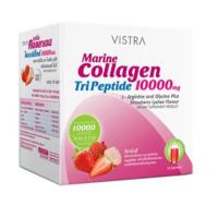 ราคา Vistra Colla 10000Mg Straw 10Sac วิสทร้า มารีนคอลลาเจนไตรเปปไทด์ 10000 มก.รสสตรอเบอร์รี่ ผลิตภัณฑ์เสริมอาหารคอลลาเจนขนาด (28454253622)