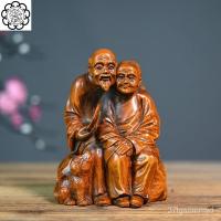 ราคา ไม้ป็อปลาร์ใบเล็กสามีเก่าโบราณภรรยาเก่าแกะสลักงานฝีมือไม้เครื่องประดับขนาดเล็กของตกแต่งบ้านสร้างสรรค์ของขวัญ ESKS (29102932016)