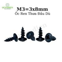 ราคา สินค้าใหม่ - สกรูแหลม M3x8 มม. พร้อมหัวร่มเกลียวบาง 1.000 ชิ้น - ส่วนประกอบ Quynh Dien (42672414592)