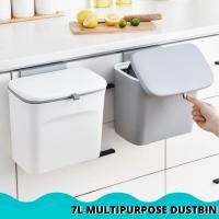 ราคา 7L RUBBISH BIN MULTIPURPOSE แขวนผนัง MOUNTED BIN KITCHEN WASTE BATHROOM CABINET ประตู (21289065780)