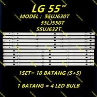 ราคา ใหม่ 10 ชิ้น/เซ็ต 55UJ630T / 55LJ550T / 55UJ632T LG 55" LED TV BACKLIGHT 55UJ630 55LJ550 55UJ632 (40178563111)