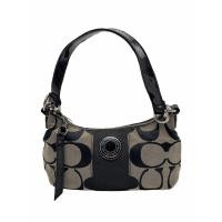 ราคา Coach กระเป๋าสะพายไหล่ Coach แท้ ลายตัวC signature สีดำ (3472871329)