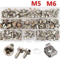 ราคา M5 M6rack Cage Mount, Server Bracket Cabinet Screws and Washers, Rack Mount Server Shelves, Routers Assortment Kit 100 (23159814511)