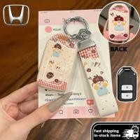 ราคา 2 ปุ่ม Honda Jazz HR-V CR-V BR-V เคสกุญแจรถ พวงกุญแจหนัง Honda HR-V CR-V BR-V Jazz ฝาครอบกุญแจ (56951221454)
