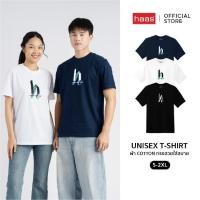 ราคา Haas เสื้อยืด with Double "h" Haas Style EST.1985 "สําหรับผู้ชายผู้หญิงสไตล์เดียวกัน Haas เสื้อยืดแขนสั้น (25692599408)