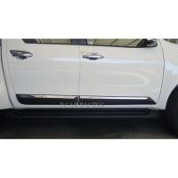 ราคา คิ้วกันกระแทกขอบประตู (ดำด้าน+โครเมี่ยม) Toyota Revo 2015 (4 Drs.) AO (2193850837)