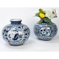ราคา แจกันเซรามิค ทรงกระปุก ลายคราม (ไซซ์สูง 20 CM) (25556054318)