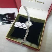 ราคา นาฬิกา Royal Crown ของแท้100% นาฬิกาประดับเพชร CZ สวยหรู,จัดส่งพ้อมกล่องครบเซ็ท รับประกัน1ปี (41750101362)