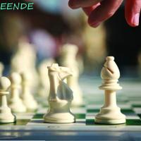 ราคา EENDE หมากรุกขาวดํา 32 ชิ้น, ชุดหมากรุกคํามาตรฐานสากล, Pawns Delicate ปรับปรุงสติปัญญาเกมหมากรุกพลาสติกตารางหมากรุกสากล (55056286183)