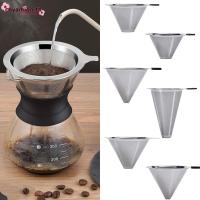 ราคา COYAMION กรองกาแฟ,เงินสแตนเลสกรองกาแฟแบบใช้ซ้ําได้,แบบพกพาตาข่ายละเอียดหยดประเภทไม่มีกระดาษกรองที่จําเป็นเทกว่ากรวย Dripper Cafe (47001092270)