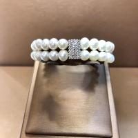 ราคา มุกแท้ สร้อยข้อมือมุก2แถว สร้อยมุกน้ำจืด (4262402774)