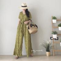 ราคา จั๊มสูทแขนสั้นทรงขาบานตัวปล่อย (54713966)