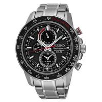 ราคา Mens Seiko Sportura Perpetual Alarm Chronograph Solar Powered Watch SSC357P1 (1083686706)