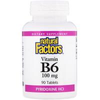 ราคา วิตามินบี 6 Vitamin B6, Pyridoxine HCl, 100 mg, 90 Tablets (10960331158)