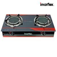 ราคา IMARFLEX เตาแก๊สหัวคู่อินฟราเรด รุ่น IG-427 - สีดำ หน้าเตาแบบกระจก (1194659578)