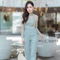 ราคา จั๊มสูทงานป้าย white garden (1662294141)