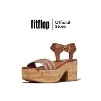 ราคา FITFLOP PLATFFORMS V-WEAVE/LEATHER รองเท้าแตะแบบรัดส้นผู้หญิง รุ่น E3Z-C15 สี BROWN (41757732598)