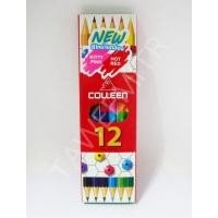 ราคา Taweemitr Colleen คอลลีน สีไม้ 2 หัว ขนาด 6 แท่ง 12 สี ราคาพิเศษ!!! พร้อมส่ง!!! ของแท้แน่นอน!!! (6215998025)