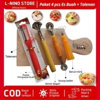 ราคา แพ็คเกจเครื่องมือทําน้ําแข็งผลไม้ 4 ชิ้น – ที่ขูดมะพร้าวอ่อน + ที่ตักผลไม้ + เครื่องโกนหนวดมะพร้าวสแตนเลส + ที่ปอกเปลือก (44656002674)