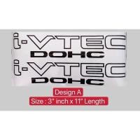 ราคา S674 2 ชิ้น i-VTEC DOHC Honda Car Vinyl Decal สติกเกอร์ (57653573507)